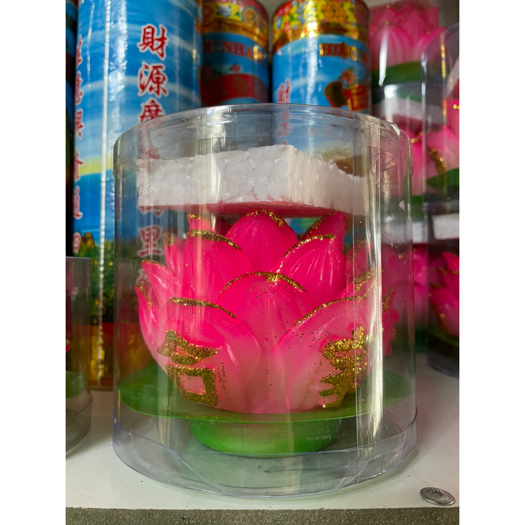 Đèn nến sáp hoa sen