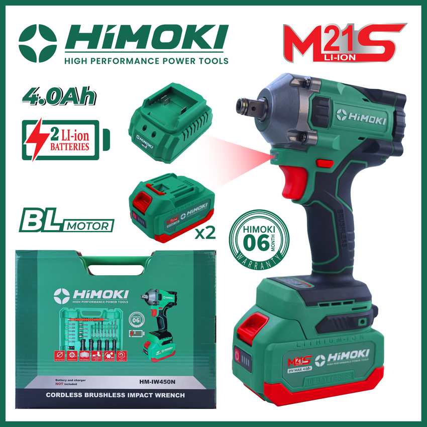 Máy siết bulong Himoki HM-IW450N - Điều tốc 3 cấp - Tính năng Auto stop - Bảo hành chính hãng