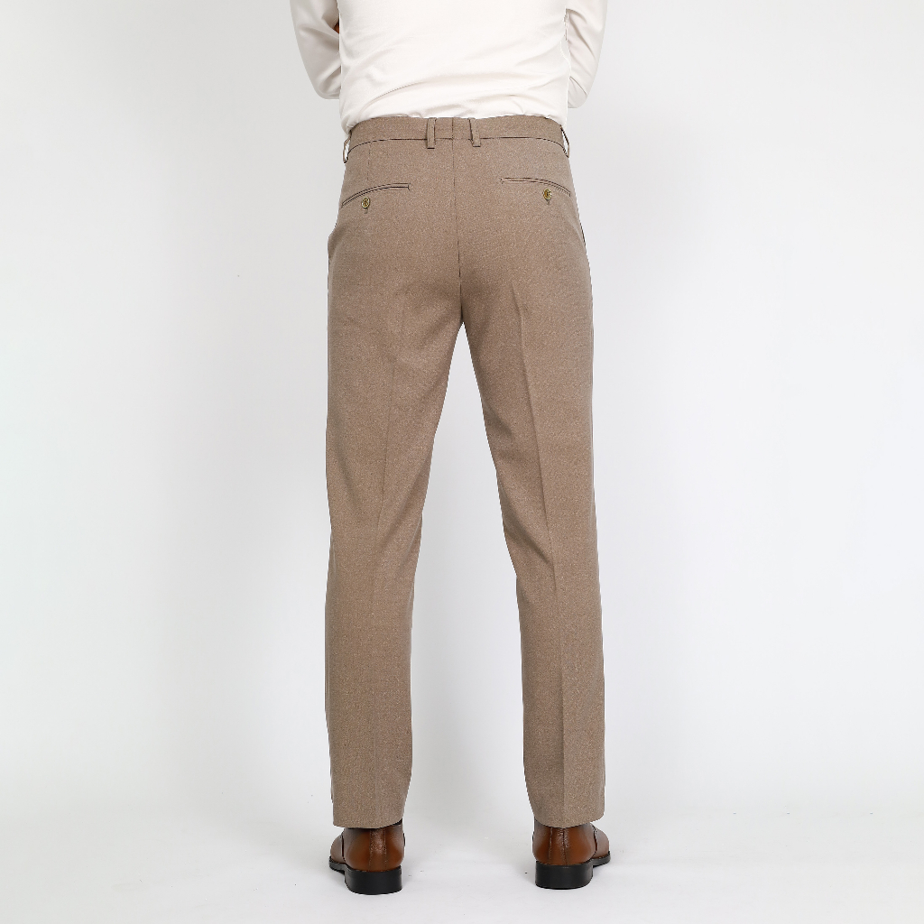 Quần âu nam màu nâu nhạt cao cấp dáng Slimfit, quần tây nam dáng ôm basic sang trọng lịch lãm, Thế Giới Quần Nam