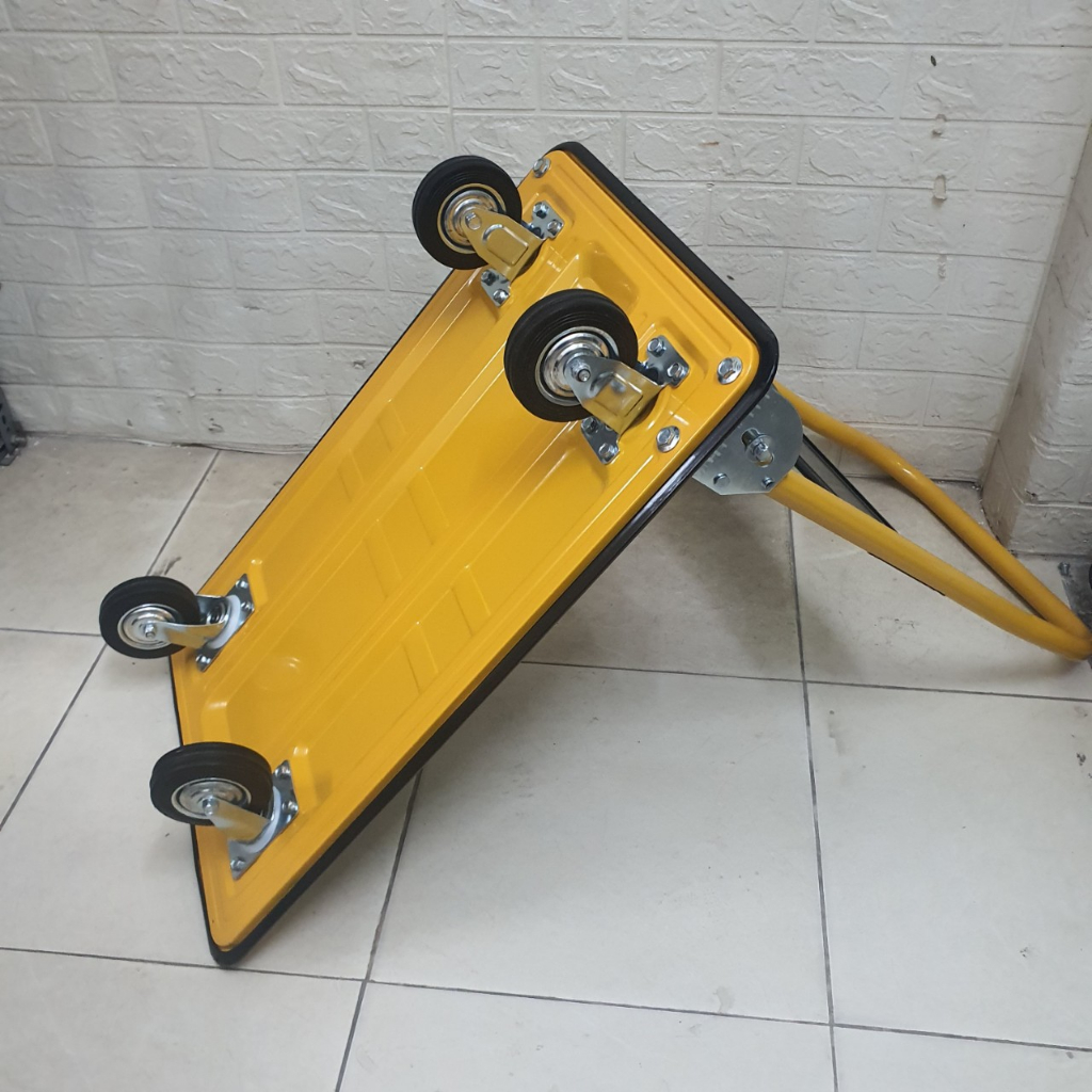 Xe đẩy hàng 4 bánh tải trọng 100kg, 150kg sàn thép, sàn nhựa chịu lực giá rẻ
