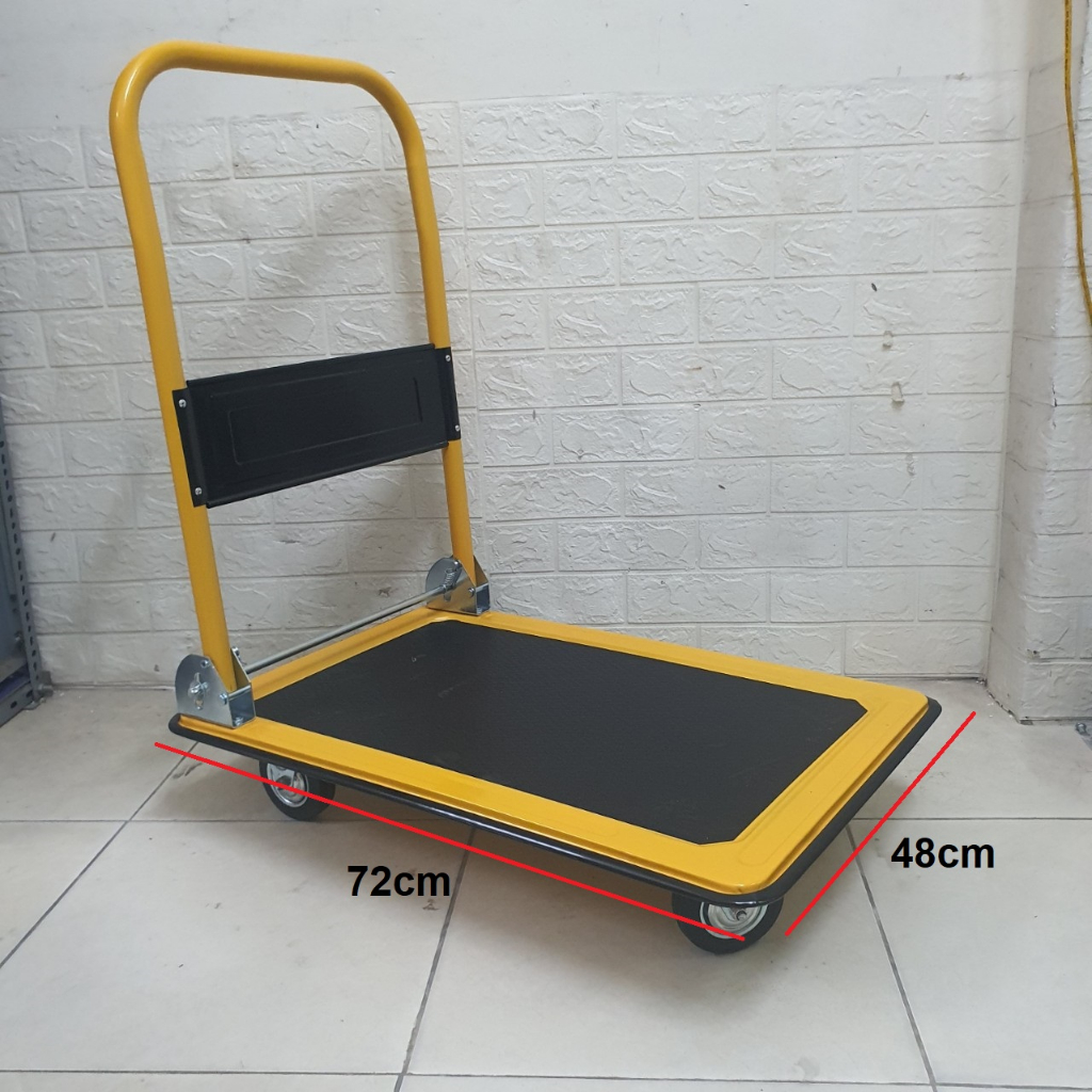 Xe đẩy hàng 4 bánh tải trọng 100kg, 150kg sàn thép, sàn nhựa chịu lực giá rẻ