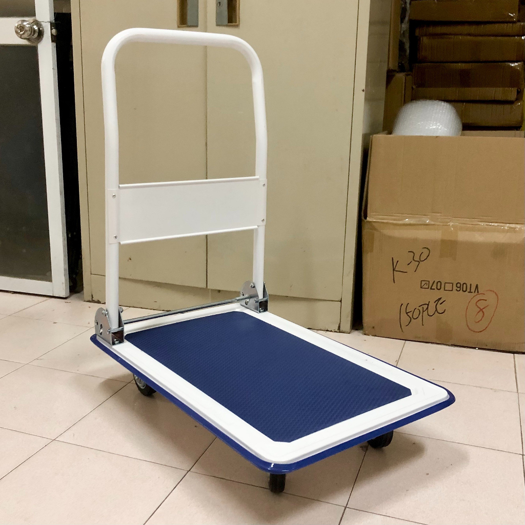 Xe đẩy hàng 4 bánh tải trọng 100kg, 150kg sàn thép, sàn nhựa chịu lực giá rẻ