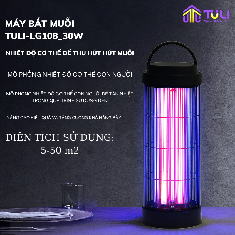 Đèn bắt muỗi và côn trùng thông minh 360 độ TULI TL-CD36, CS 36W, Máy diệt kiến ba khoang, Phạm vi tối đa 70m2, BH 2 năm