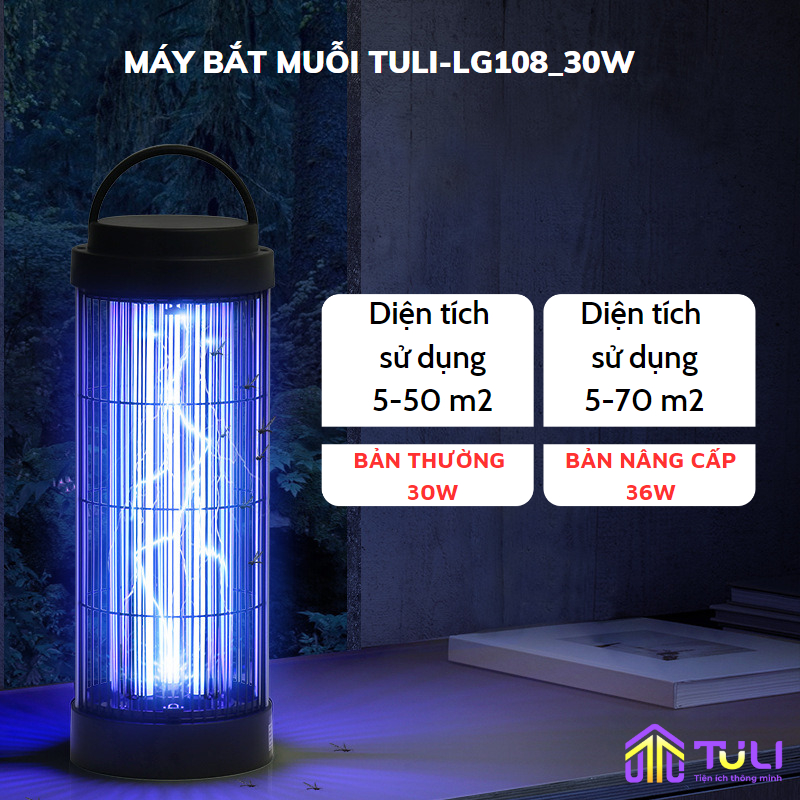 Đèn bắt muỗi và côn trùng thông minh 360 độ TULI TL-CD36, CS 36W, Máy diệt kiến ba khoang, Phạm vi tối đa 70m2, BH 2 năm