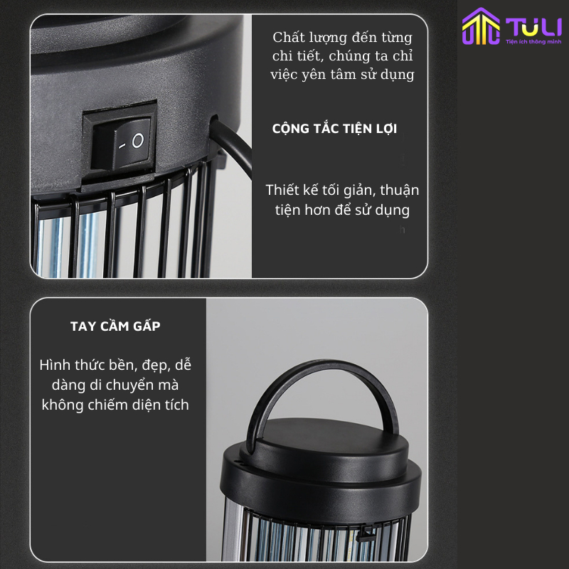 Đèn bắt muỗi và côn trùng thông minh 360 độ TULI TL-CD36, CS 36W, Máy diệt kiến ba khoang, Phạm vi tối đa 70m2, BH 2 năm