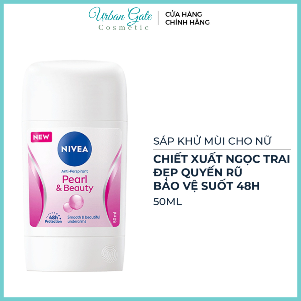Sáp lăn nách nữ NIVEA Pearl & Beauty 40ml Ngọc trai - Lăng khử mùi Nivea Ngọc Trai 50ml