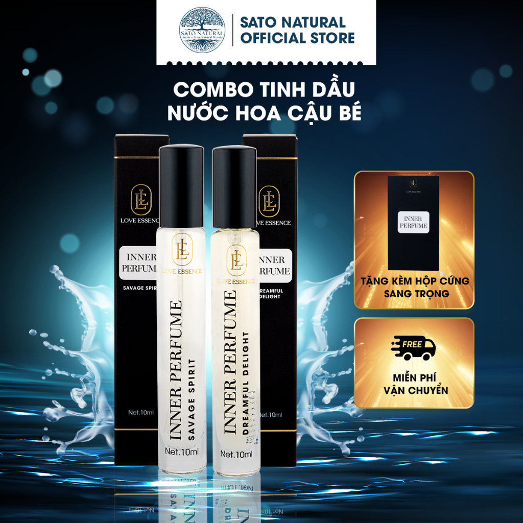 Combo 2 Chai Nước Hoa(Xịt Hôn) Vùng Kín Nam LOVE ESSENCE Chai 10ml,Hương Thơm Cuốn, Nam Tính.