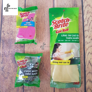 Găng tay rửa chén , cước Inox , miếng rửa chén bát SCOTCH BRITE 3M