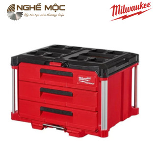 Thùng milwaukee công cụ 3 ngăn packout milwaukee 48-22-8443 chính hãng nghề mộc