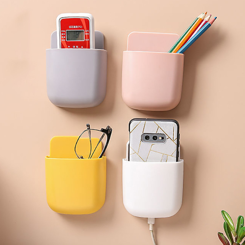 Hộp Đựng Điều Khiển Dán Tường, Khay Để Điện Thoại, Điều Khiển, Remote TV, Điều Hòa Gắn Tường Tiện Lợi