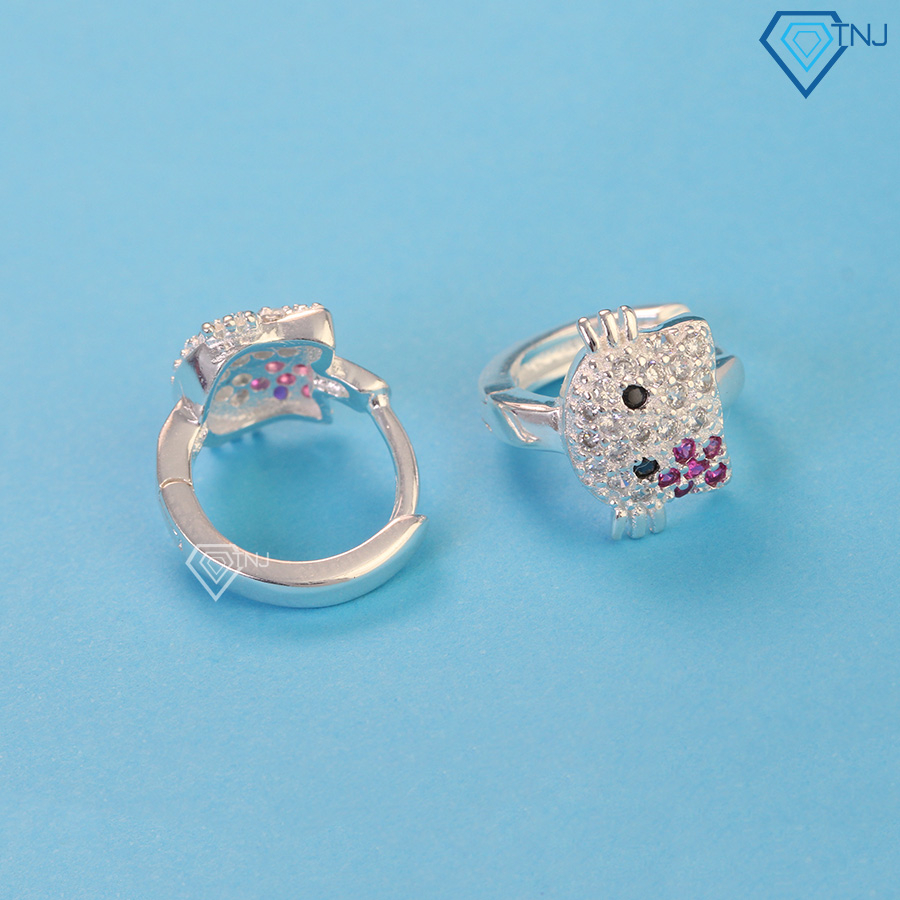 Bông tai cho bé gái bằng bạc hình Hello Kitty BTT0004 - Trang Sức TNJ