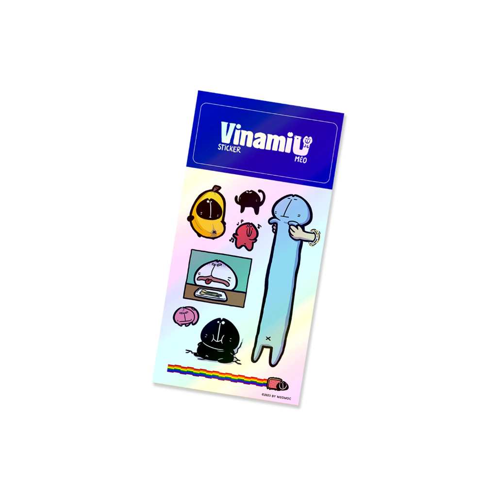 Bộ sticker Mèo Mốc - Vinamiu (gồm 9 mẫu nhãn dán)