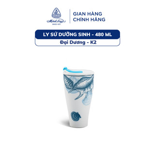 Ly Sứ Dưỡng Sinh Minh Long 0.48 L - Nắp Ống Hút (K2) - Đại Dương