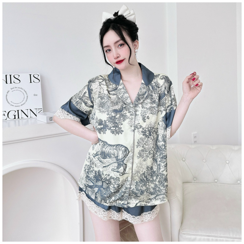 Bộ đùi nữ bigsize dưới 70kg mặc nhà thoải mái dễ thương vải lụa latin loại 1 mịn mát MY STORE