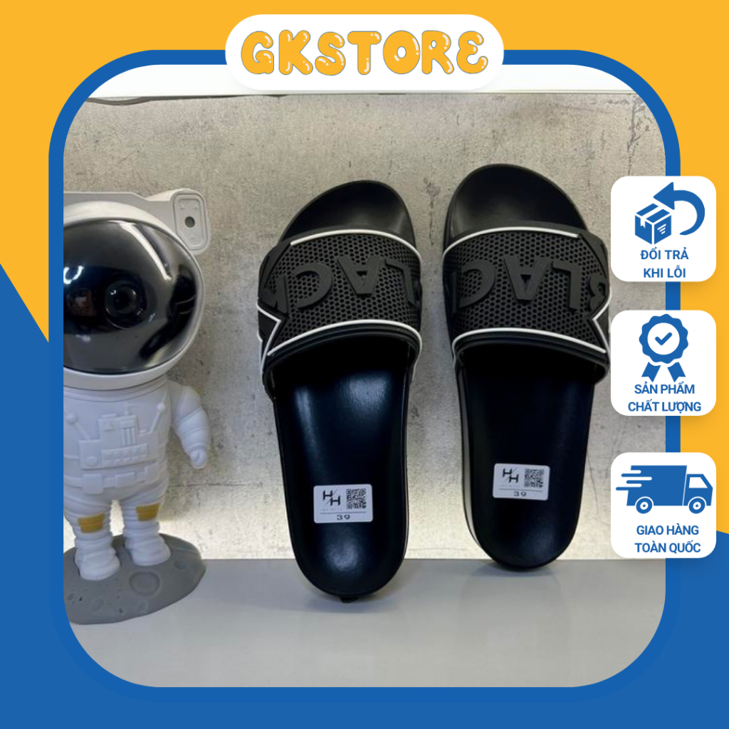 Dép nam quai ngang BLACK hàng hottrend 2023