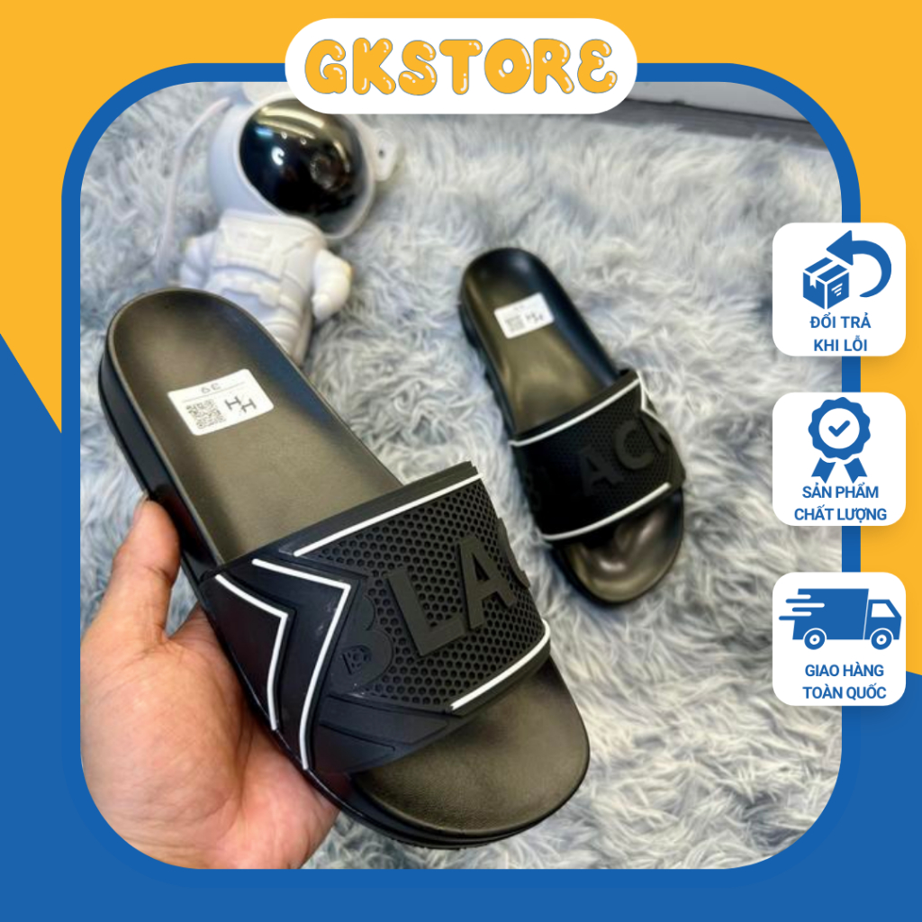 Dép nam quai ngang BLACK hàng hottrend 2023