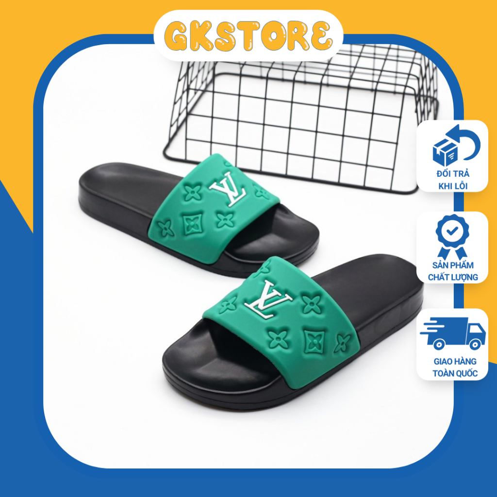 Dép LV nam nữ quai ngang HOTTREND chống thấm nước