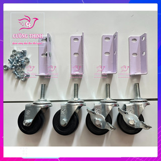 Bánh xe đẩy, lắp kệ v lỗ đa năng, kệ trưng bày, bánh xe lắp kệ