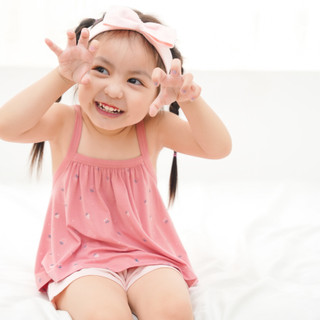 Bộ hai dây Nous áo hồng và trắng in họa tiết
