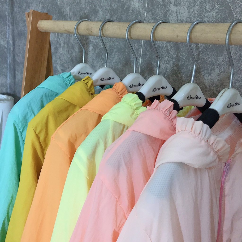 Áo khoác mỏng thu đông có bèo cho bé gái chống gió 2 lớp có mũ trùm đầu,áo khoác gió cho bé gái 10-24kg