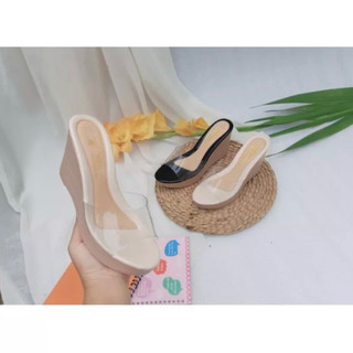 Dép nữ công sở 6cm - 9cm đế xuồng quai bản meka trong lót kem ANA