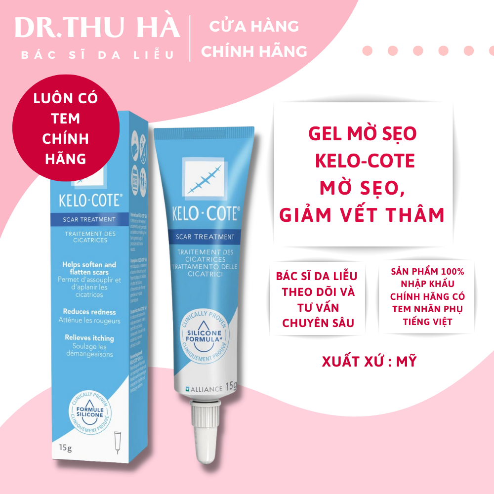 Kem giảm sẹo Kelo Cote 6g / 15g giảm sẹo lồi, sẹo lâu năm  - Dr. Thu Hà