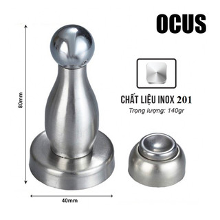 Hít cửa nam châm Inox - Hít cửa chống gió lùa giá tốt - Chốt chặn cửa