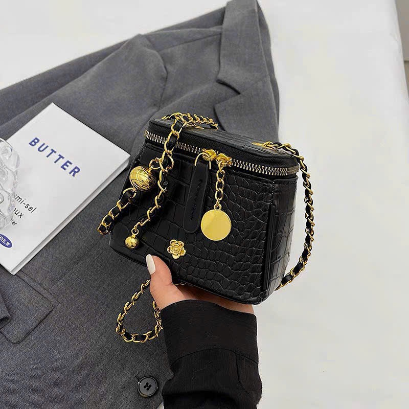 Ielgy Túi Đeo Chéo denim Họa Tiết Kẻ Sọc Màu Xanh Dương Phong Cách Phương Tây Thời Trang Cho Nữ 2023