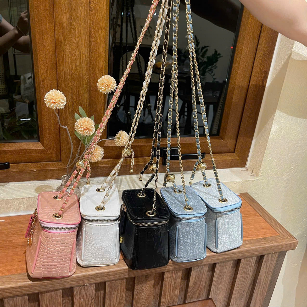 Ielgy Túi Đeo Chéo denim Họa Tiết Kẻ Sọc Màu Xanh Dương Phong Cách Phương Tây Thời Trang Cho Nữ 2023