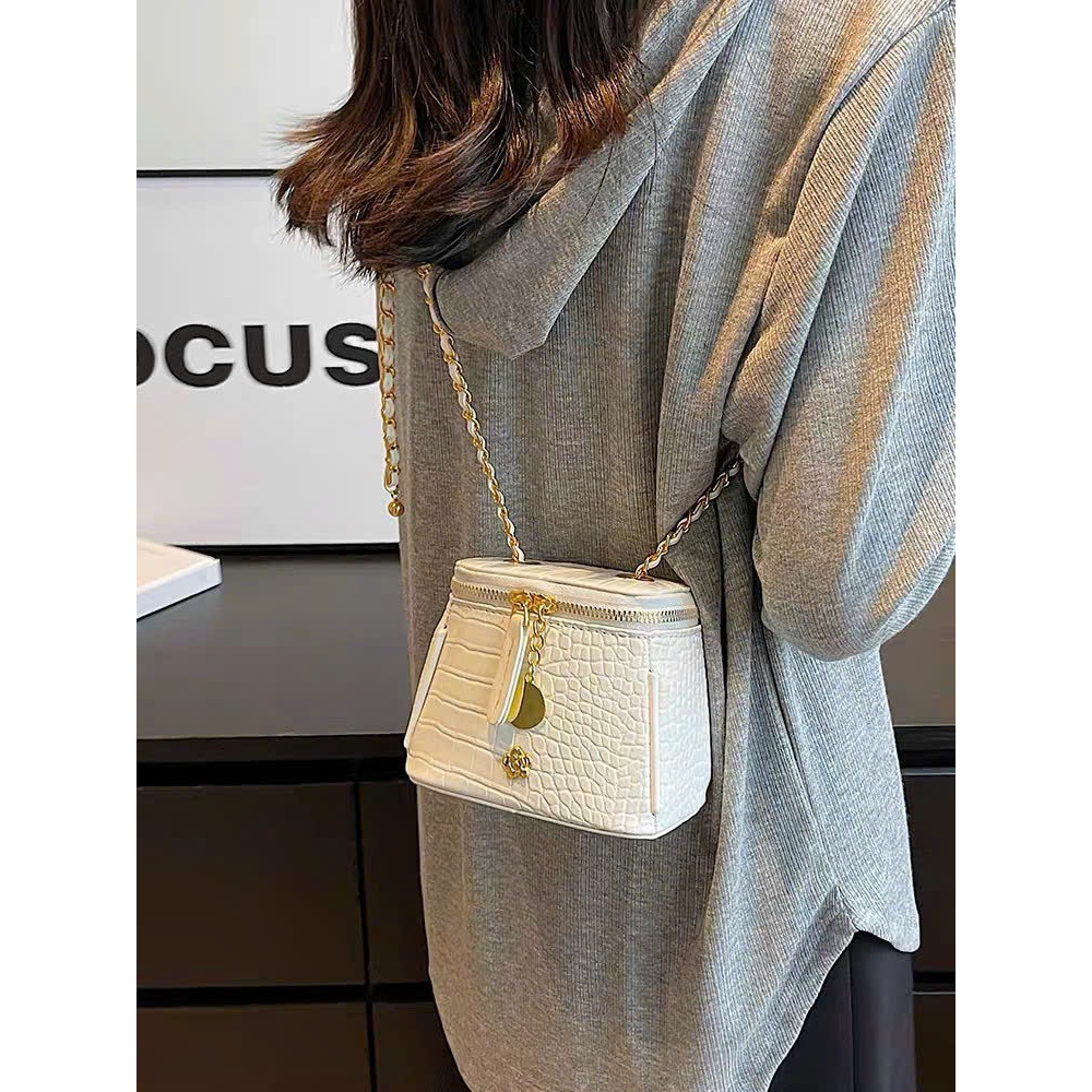 Ielgy Túi Đeo Chéo denim Họa Tiết Kẻ Sọc Màu Xanh Dương Phong Cách Phương Tây Thời Trang Cho Nữ 2023