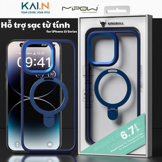 Ốp Lưng Case Trong Suốt Từ Tính Kiếm Đế Dựng MagStand Dành Cho iPhone 15 Pro Max / 15 Pro, Mipw MagStand TRANSPARENT
