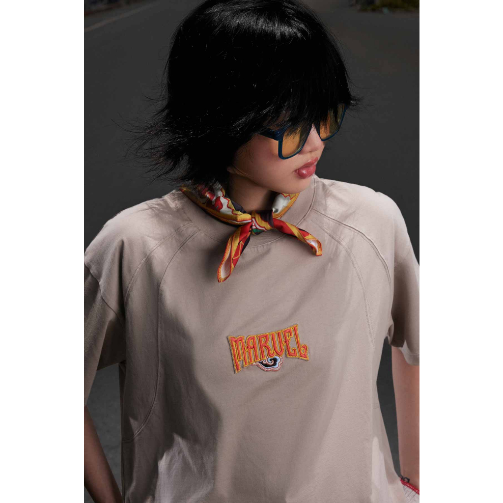 Áo Thun BOO Unisex Oversized Thêu Logo Graphic Marvel Go VN