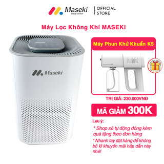 Máy lọc không khí MASEKI lõi lọc HEPA 5 lớp lọc sạch 99,97% bụi mịn, tạo Ion khử khuẩn