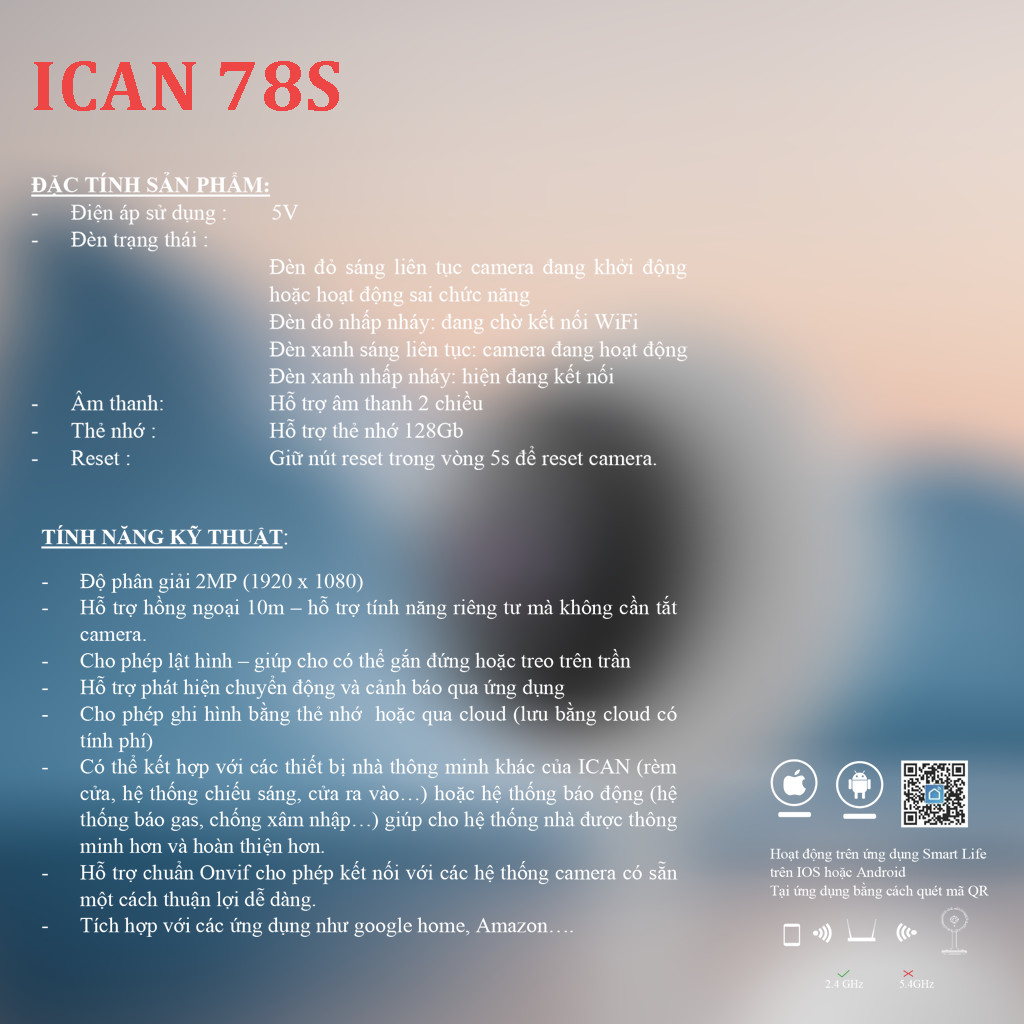 CAMERA WIFI ICANTEK 78S CHÍNH HÃNG