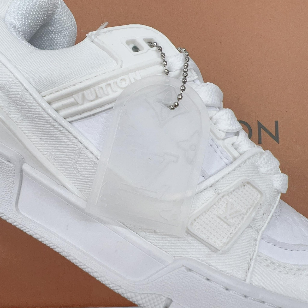 Giày Louis Vuitton LV Trainer Full Trắng, Giày LV Đủ Size Nam Nữ Siêu Chất Tặng Kèm Tất