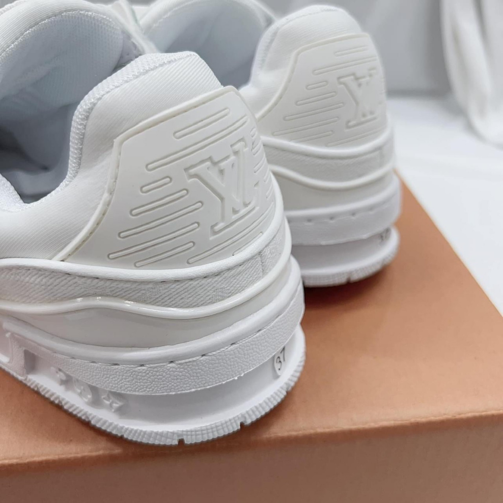 Giày Louis Vuitton LV Trainer Full Trắng, Giày LV Đủ Size Nam Nữ Siêu Chất Tặng Kèm Tất