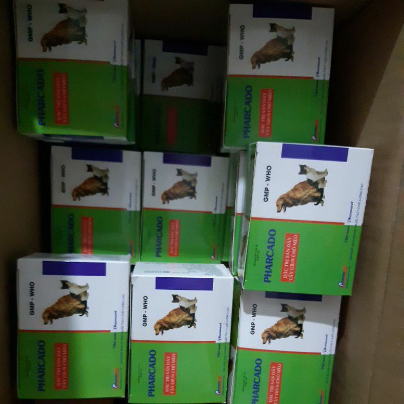 Tẩy giun chó tẩy giun mèo dạng bột PHARCADOR  - tẩy giun cho mèo - Long Vũ Pet Food