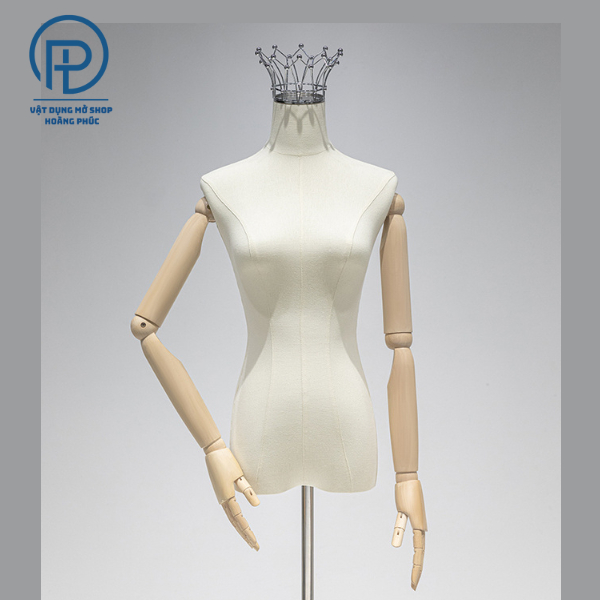 Manocanh vương miện phom chuẩn loại 1 cho váy cưới hàng nhập khẩu, manocanh váy cưới chóp vương miện vàng