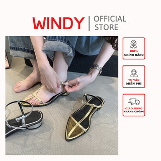 Giày sandal windy đế cao 3cm quai mảnh mũi nhọn thời trang sd-0334