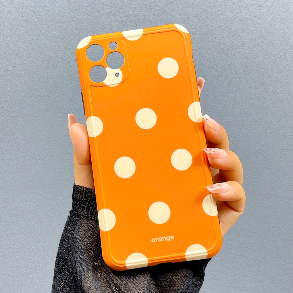 [ Iphone 11 Pro Max ] Ốp Lưng Silicon IMD Bảo Vệ Camera Chấm Bi