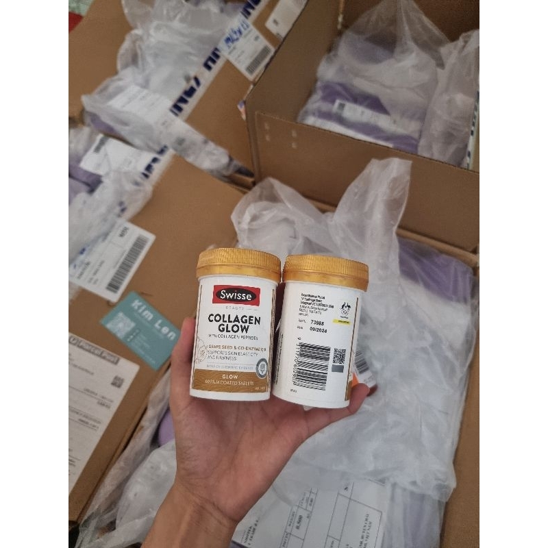 Collagen Swisse căng bóng, chống lão hóa dạng bột, viên