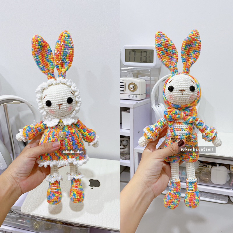 Thỏ len handmade Thỏ Mimi Thỏ Miti