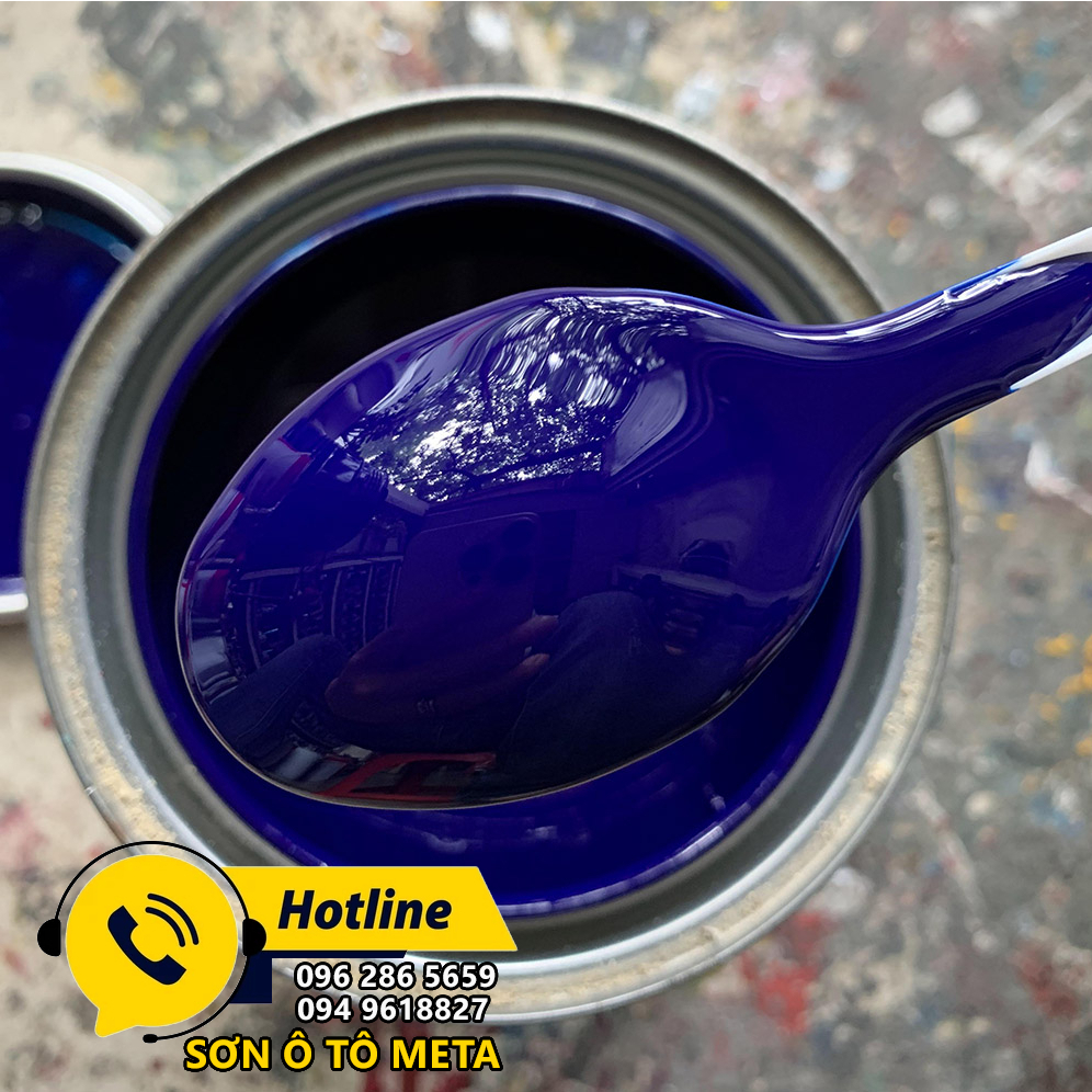 Sơn 1K màu Xanh dương hãng Autopaint lon 1 Lít