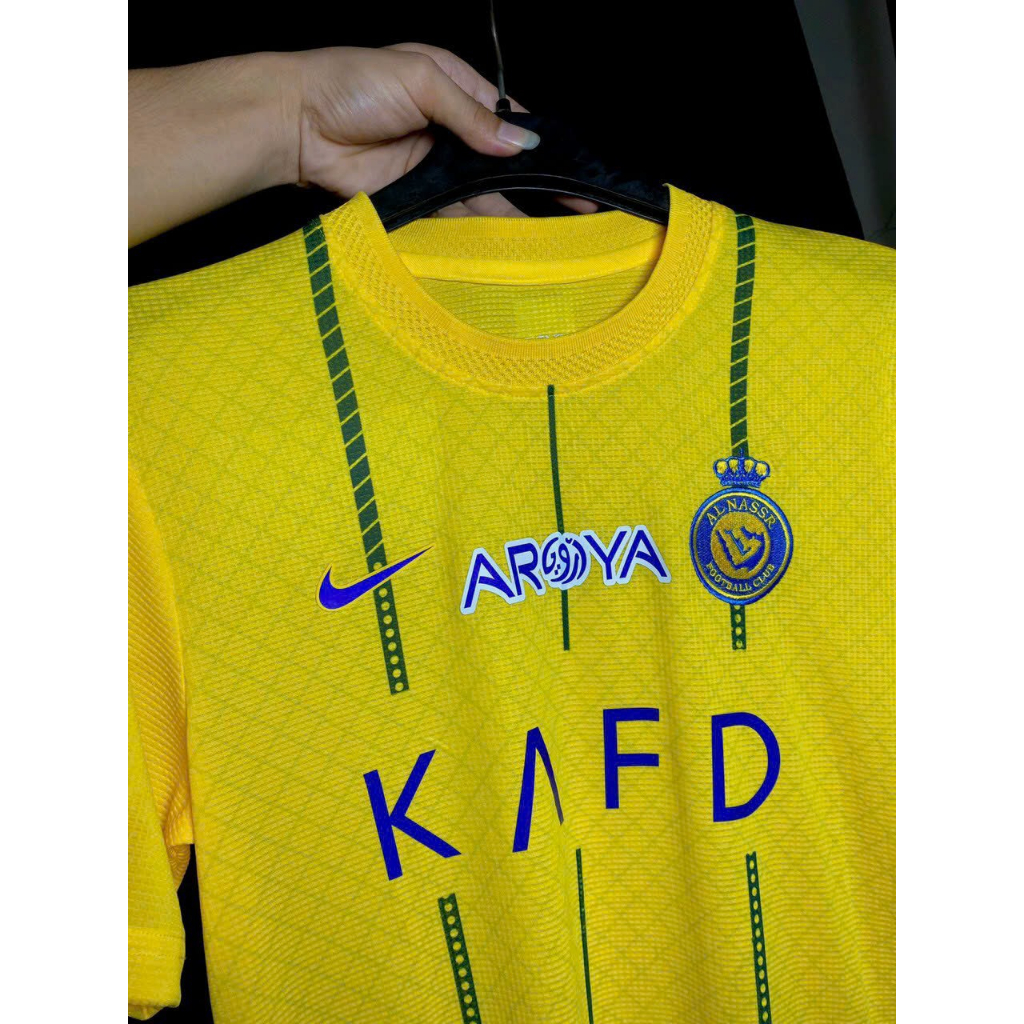 Áo Bóng Đá Câu Lạc Bộ AL NASSR - Mẫu Mới 2024 - Vải Gai Thái Mịn Cao Cấp - Thoáng Mát - Thấm Hút Mồ Hôi