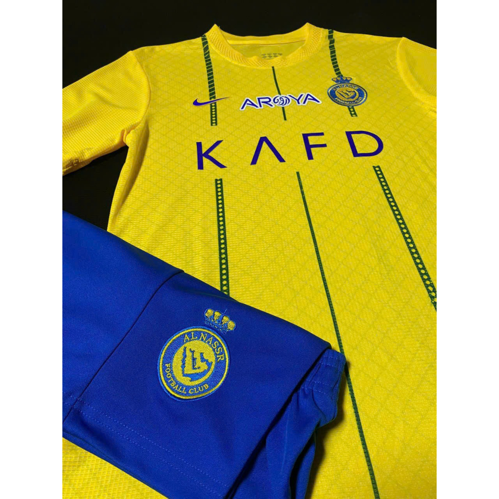 Áo Bóng Đá Câu Lạc Bộ AL NASSR - Mẫu Mới 2024 - Vải Gai Thái Mịn Cao Cấp - Thoáng Mát - Thấm Hút Mồ Hôi