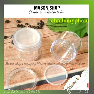 Hũ Chiết Mỹ Phẩm Nhựa Trong Suốt Tròn Có Nắp Lót 30G Hủ Nhỏ Cứng Mini Bằng Mica Arcylic Giá Sỉ Rẻ