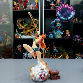  Mô Hình OnePiece Nami quần short + Zeus - Mô hình Nami quần short + Zeus cao 32cm - Xinh đẹp 