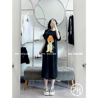 Váy bầu mùa hè dambauxinh-L1342 Đầm bầu thiết kế dáng dài