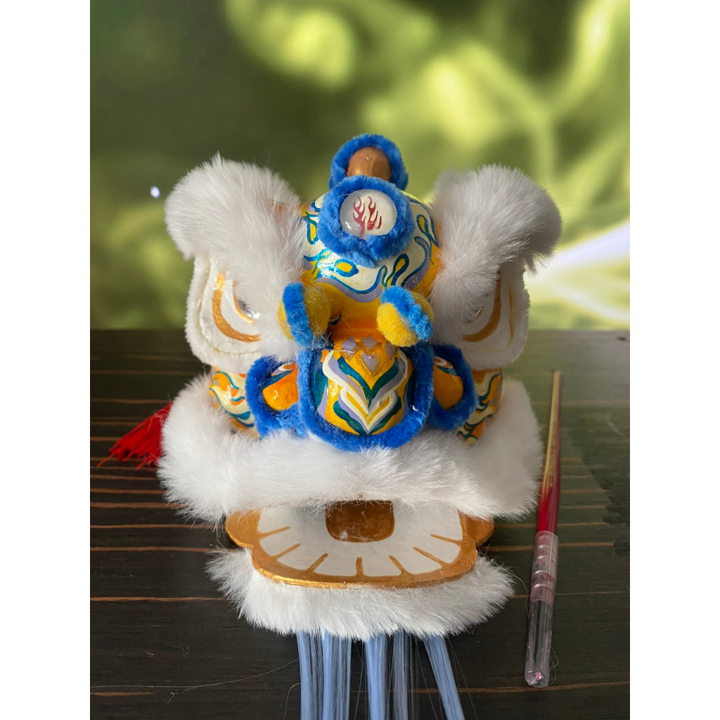 Đầu lân, loại đẹp sưu tầm, size 12cm, màu cam