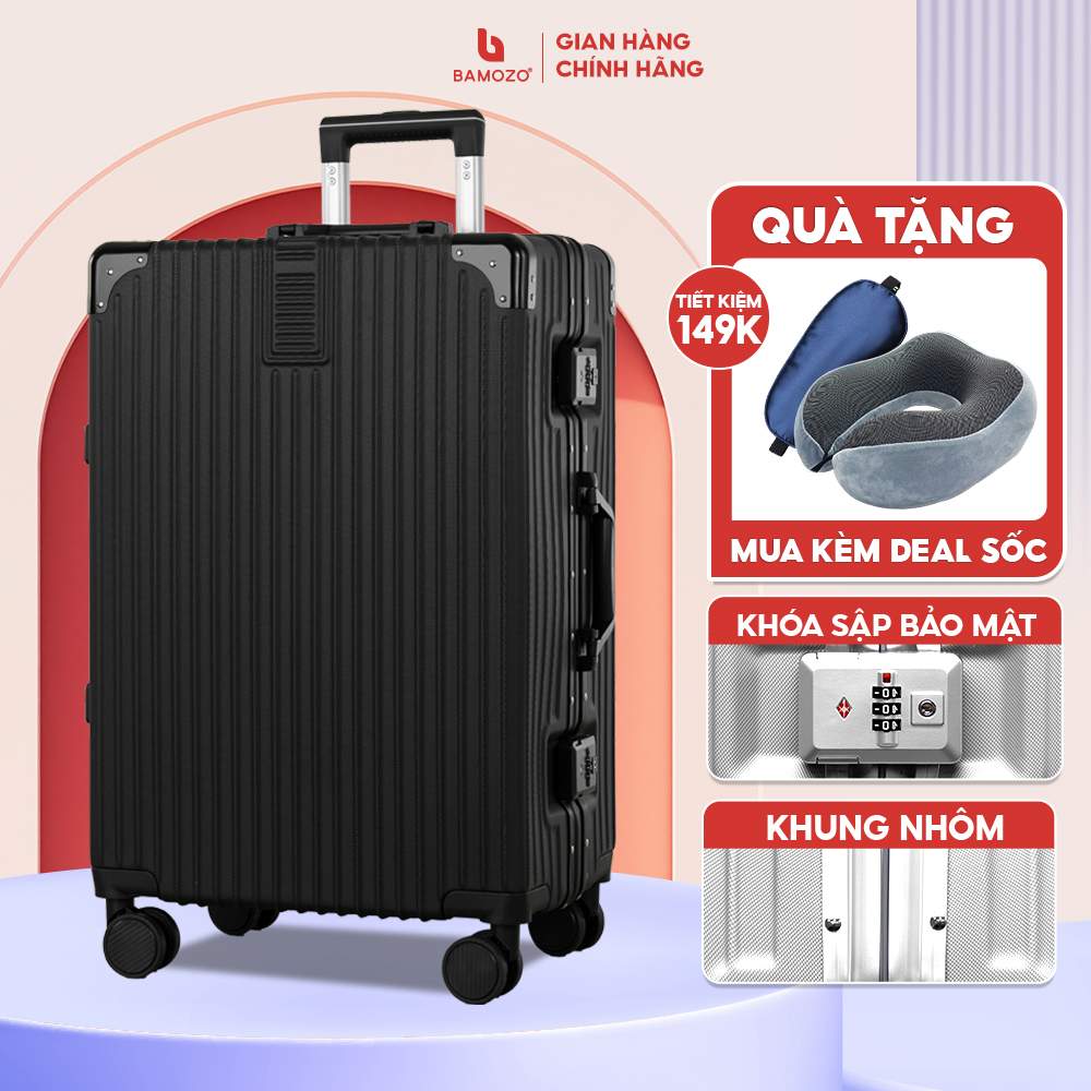 { HỎA TỐC } Vali Khung Nhôm Bamozo 9066 Size 28 Cao Cấp Bảo Hành 5 Năm-1 đổi 1 trong 30 Ngày